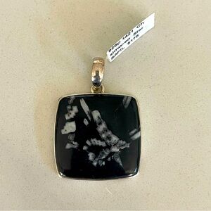 Unisex One of A Kind Chrysanthemum stone Pendant.